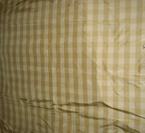 Tissu taffetas de soie beige 137 cm pour ameublement couture robe