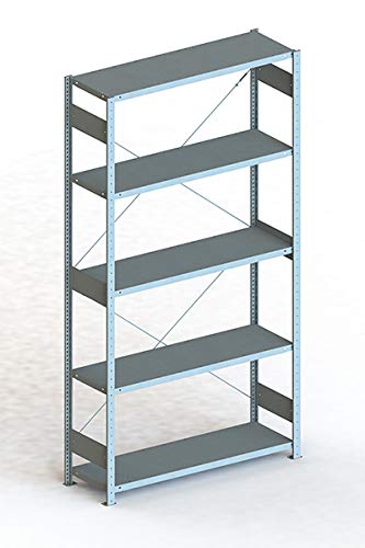 Steckregal aus Metall - Stecksystem Lagerregal 250 x 130 cm - 40 cm tief verzinkt - Fachlast 230 Kg