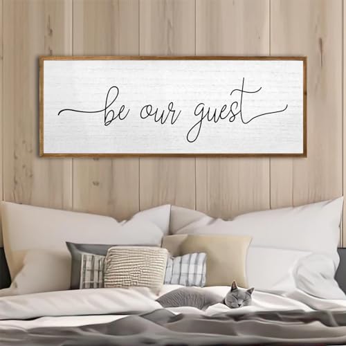 Be Our Guest Wall Decor Sign 40''×15'' Large Rustic Farmhouse