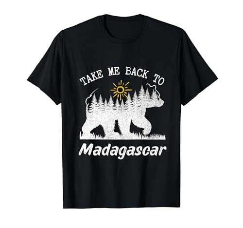 Llévame de vuelta a Madagascar Vintage Madagascar Vacaciones Camiseta