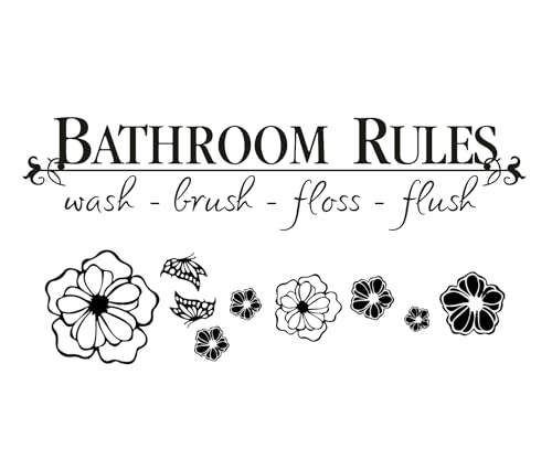 Lchen Bathroom Rules PVC Wall Sticker Decal Home Decoration Decor Removable