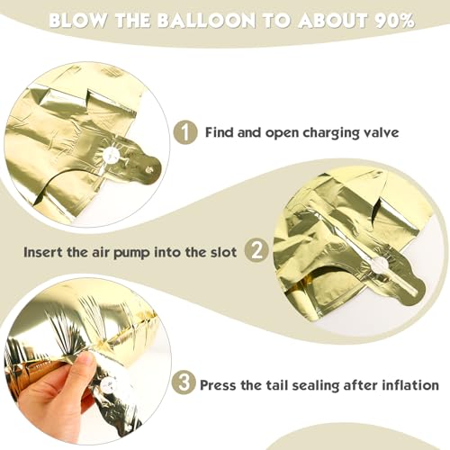 Image of 40 Inch Light Gold Number 7 Balloon, Champagne Birthday Party Decorations