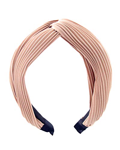 Womens Headbands Fashion Twist Hair Band Ladies Retro Bow Tie Hairband Elastic Knotted Turban Wide Simple Hair Hoop Headwear Hair Accessories