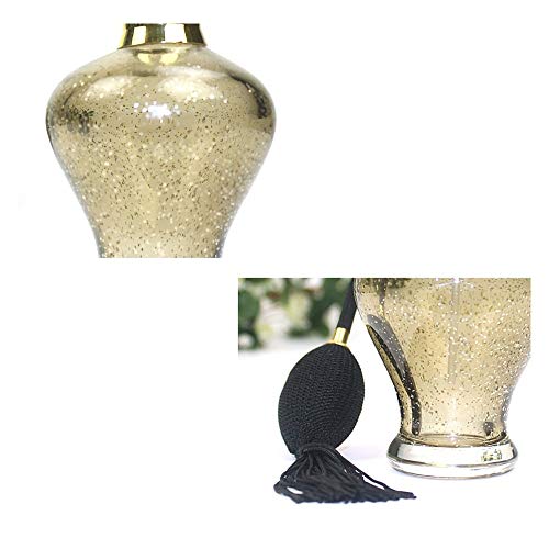 CHICAI Golden Perfume Cologne Hervulbaar lege fles met Brown Gold Bulb vernevelaar Montage 100ml - Image 7
