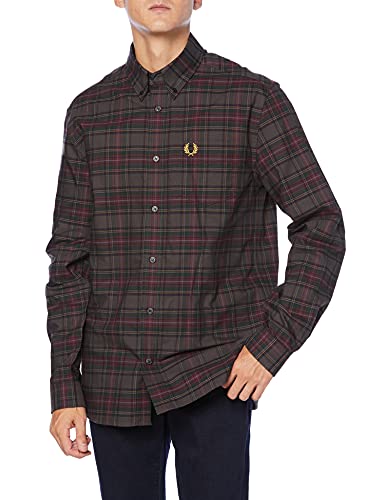 [フレッドペリー] シャツ TONAL TARTAN SHIRT メンズ BLACK S