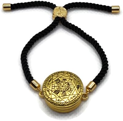 Seal of the Seven Archangels Bracelet with 72 Names of God Snap Button, Adjustable Spiritual Protection Talisman, Fits King Solomon Snap Seals
