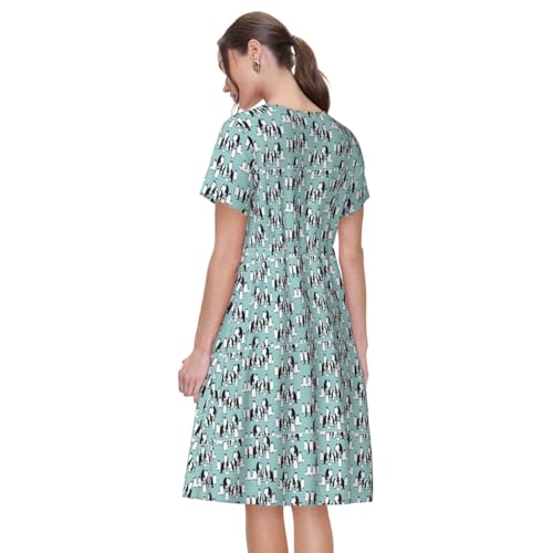 Robe décontractée à imprimé pingouins pour femme