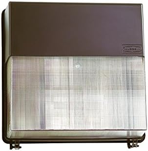 Hubbell Outdoor Lighting PVL3100S18BZL Wallpack, 100W Hips, Quad-Tap, Bronze with Lamp