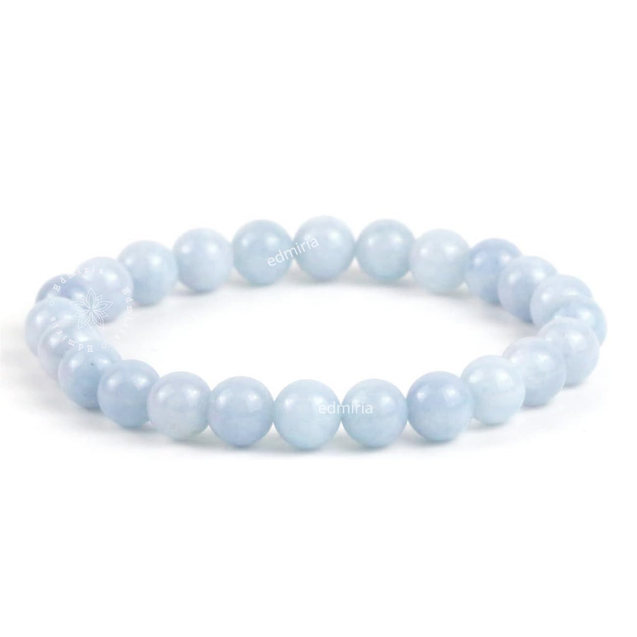 EDMIRIA Original Natural Celestite stone bracelet for Men and Women | Reiki Crystal Healing Bracelet | Natural Crystal Stone Bracelet | 8mm Bead size for Yoga Reiki Meditation Feng Shui (B0D4F3HNKC) Amazon Price History, Amazon Price Tracker