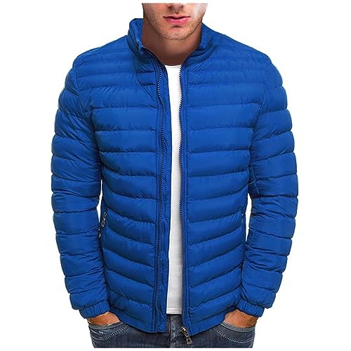 Plumiferos Hombre Ligera Parka Hombre Invierno Chaqueta Esqui Invierno Mangas Largas Solapa Cazadora Casual Mis Pedidos Realizados 2#Azul Real M