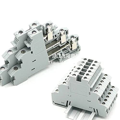 10pcs Phonex Type DIKD1.5 Din Rail Wiring Conductor Connector 3-Layer Thin Modular Screw Terminal Block DIKD-1.5