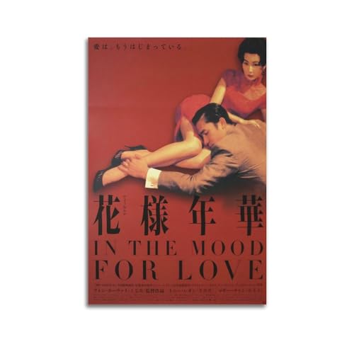 Szzmyo Póster de película In The Mood for Love, póster de lienzo para dormitorio, sala de estar, arte de 30 x 45 cm, estilo sin marco