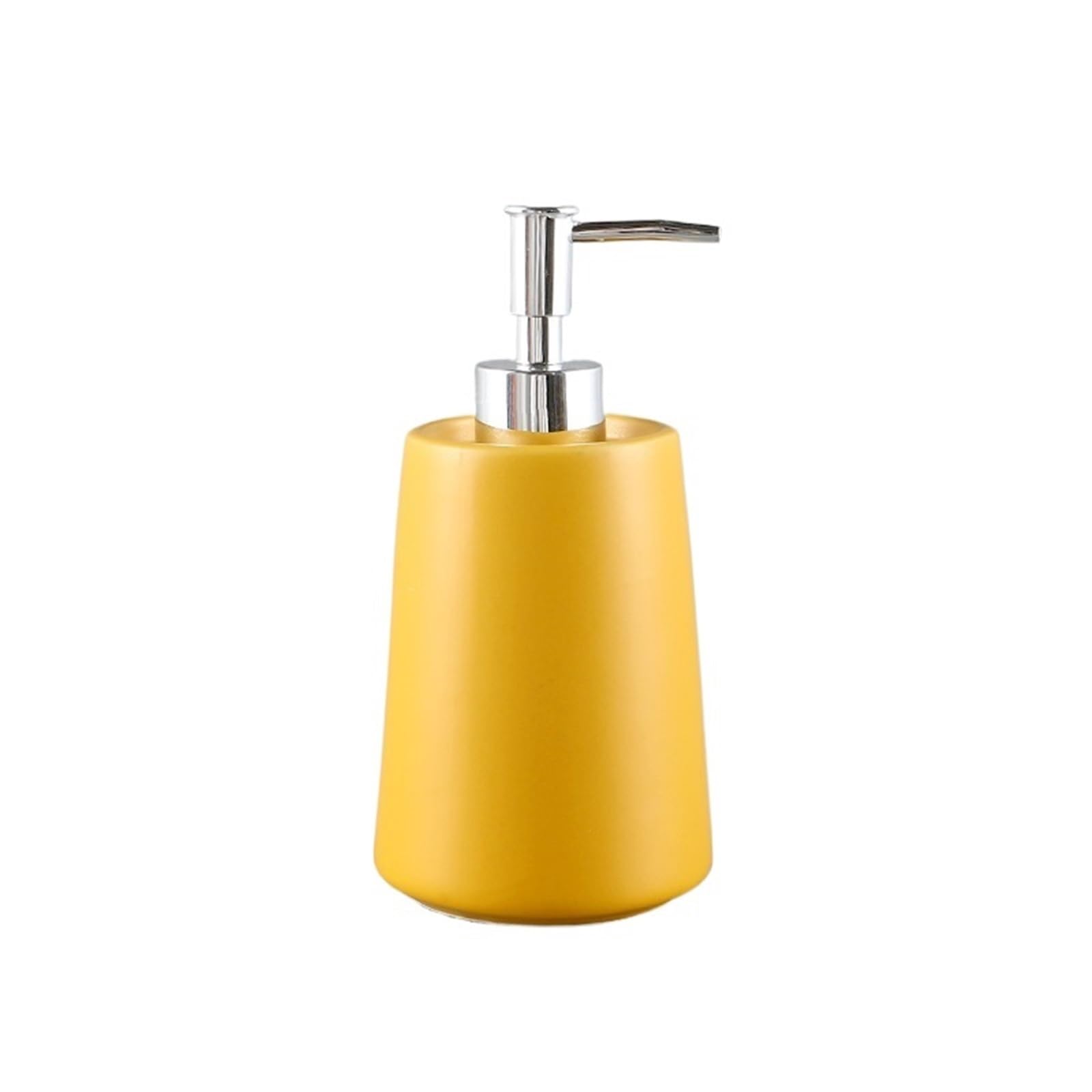 Soap Dispenser Light Luxury Ceramic Lotion Press Empty Bottles Shower Gel Shampoo Soap Dispenser For Home Use(Yellow)