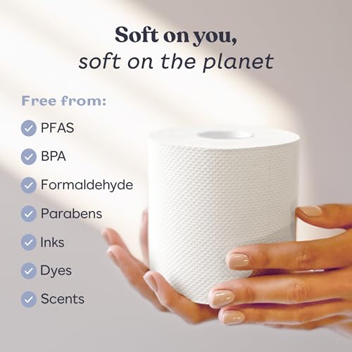 Betterway Bamboo Toilet Paper 3 Ply - Sustainable Toilet Tissue - 12 Long-Lasting Rolls & 360 Sheets Per Roll - Septic Safe - Organic, Plastic & PFAS Free - FSC Certified - Thumbnail 3