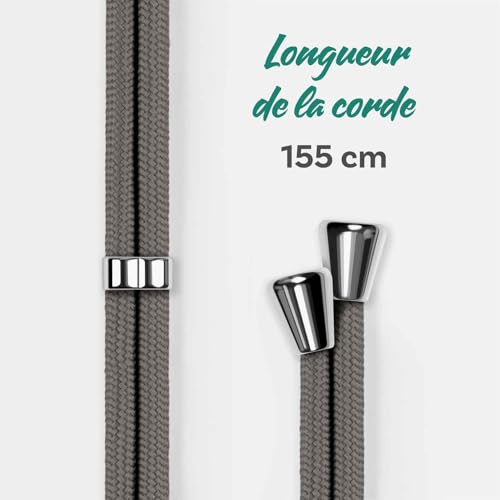 Chaîne de téléphone pour iPhone 17e pour éviter les chutes avec cordon gris - 6