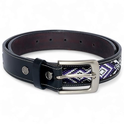 Aztec Heavy Duty Leather Beaded Belt For Women, Bead Belt For Men Gift Accessory4