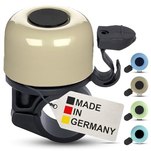 Fahrradklingel Kinder – Braun Pastell – Bunte Fahrradklingel Kinder Jungen, Fahrrad Klingel Kinderfahrrad, Klingel Fahrrad und Laufrad – klingelt laut, einfache Montage