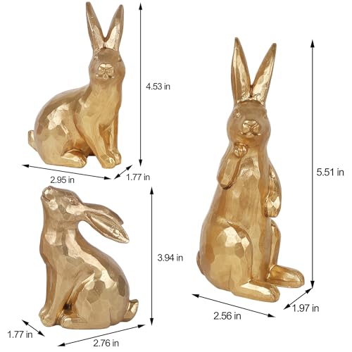 Glintoper-3-Pack-Easter-Bunny-Figurines-Decor-Mini-Resin-Golden-Bunnies-Spring-Sculpture-Tabletop-Ornament-Rabbits-Festival-Present-for-Garden-Home-Table-Office-Dining-Room-Mantle-Party-Supplies Glintoper 3 Pack Easter Bunny Figurines Decor Mini Resin Golden Bunnies Spring Sculpture Tabletop Ornament Rabbits Festival Present for Garden Home Table Office Dining Room Mantle Party Supplies