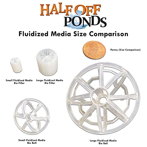 Medios filtrantes Bio Balls fluídicos 3.5 pies cúbicos miniatura 3