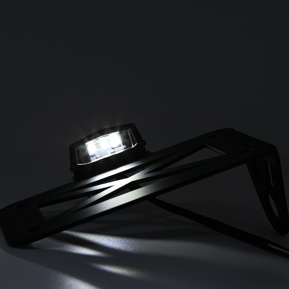 Kennzeichenhalter Motorrad Universal Motorrad Black-Kennzeichen Lichtrahmenhalter Hinterer Lichthalterung Halterung Ersatzzubehör Motorrad Kennzeichenhalter
