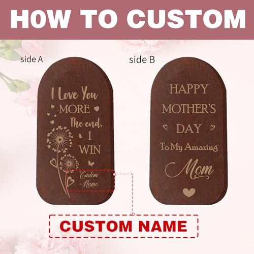 Image of ASTARIN Personalized Gifts for Mom, Custom Wind Chimes Mothers Day Birthday Gifts from Daughter, Home Decoration Windchime Gift for New Mom, Thank You Gift for Mother Wife Grandma