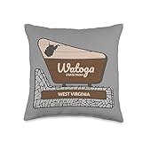Watoga State Park West Virginia WV Souvenirs Watoga State Park West Virginia Welcome Sign Souvenir Throw Pillow, 16x16, Multicolor