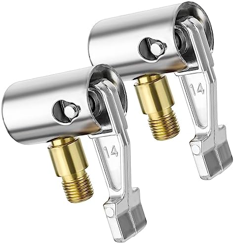 2-Pack Air Compressor Hose Adapters With Lock-on Chuck - M6 Thread For Tire Inflators