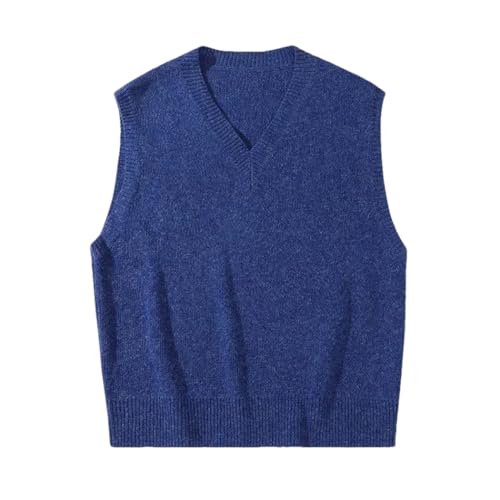 Men's Casual O-Neck Sweater Vest Sleeveless Pullover Warm Basic Knit Waistcoat Winter Soft Tops - Main Image