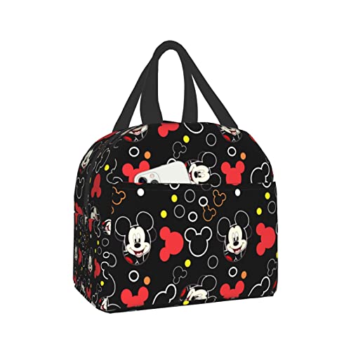 Lunch Box Cute Cartoon Lunch Bag Multi Function Reusable Lightweight Lunch Tote Box with Extra Pocket for Kids Adults Gifts Work Outdoors