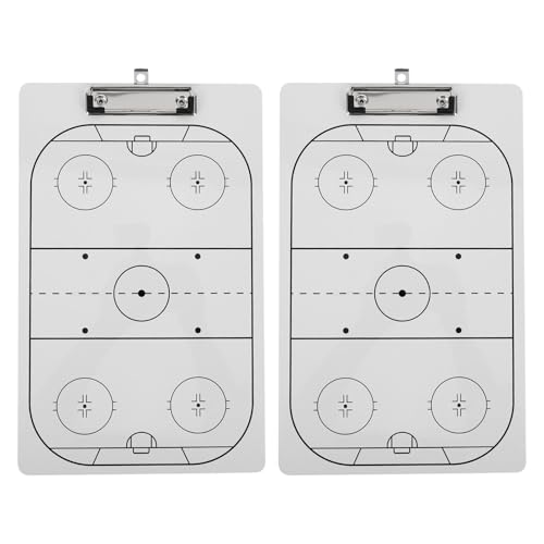 YARNOW Lavagna Bianca Cancellabile a Secco per Allenatori Hockey Set 2 Pezzi Portatile Attrezzatura per Allenamento Squadre Tabellone Tattico Strategico Riutilizzabile