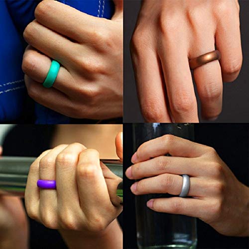 Pack de 7 Anillos de Boda de Silicona, Talla Ancha 18.2mm miniatura 4
