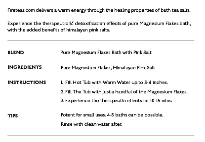 Miniatura 5 de FIRETEAS - Terapia de baño de escamas de magnesio puro, sal rosa del Himalaya, remojo natural para relajación y sueño,