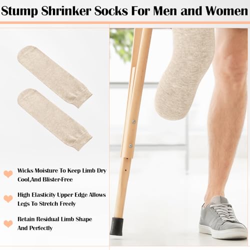 Image of 10 Pcs Prosthetic Stump Shrinkers Amputee Socks Stump Shrinker Prosthetic Limb Socks for Men Women