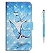 Produktbild Grandoin Huawei Honor 8X Hülle, Handyhülle im Brieftasche-Stil für Huawei Honor 8X Handytasche PU Leder Flip Cover 3D Bunte Muster Book Case Schutzhülle Etui Case (Blauer Schmetterling)