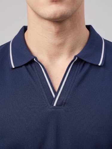 Image of XENOVAURBAN Polo t Shirt for Man | Striped Pattern Mens Cotton Polo Neck T-Shirt with Collar | Regular fit | Breathable and Soft - Polo-Striped-P