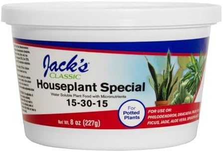 JR Peters J R Peters Inc Jacks 51508 Classic 15-30-15 Houseplant Special Fertilizer, 8-Ounce