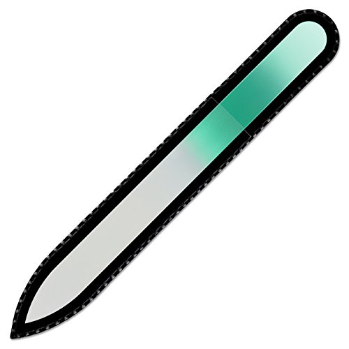 Mont Bleu Lima de uñas de cristal de color en estuche de terciopelo negro, vidrio templado checo auténtico, Garantía de por vida | Fabricado a mano en la República Checa