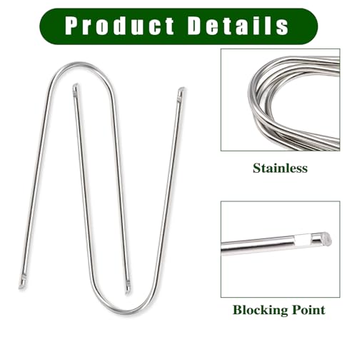 Image of 4 PCS U-Shaped Car Radio Removal Pry Tool and Radio Removal Tool Key, Stainless Steel Automotive Radio Removal Tools, for Disassembly of Most Car Audio Frequency Converter