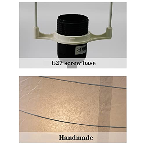 Lámpara de pie de papel E27 con base metálica, iluminación ambiental minimalista 4