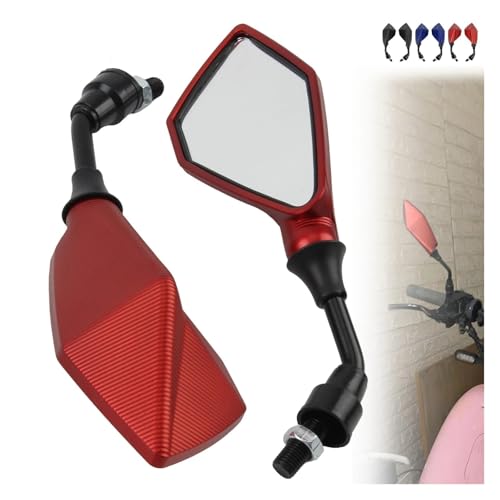 Espejo Moto 10mm Retrovisor Universal Gran Angular Regulable para Ciclomotor 3