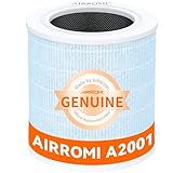 【純正品】AIRROMI 空気清浄機 交換用フィルター A2001 アレルギー 花粉 集じん ペットの毛 ホコリ 消臭 除臭 プレフィルター H13 HEPAフィルター 活性炭フィルター (ブルー)