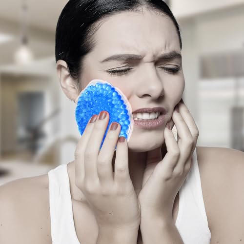 TrelaCo 100 Pcs Ice Packs Bulk Round Gel Cold Packs for Small Reusable Bead Hot Cold Compress Soft for Pain Relief Toothache Fever Headache Face Tired Eyes Swelling