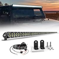 CO LIGHT 52 Light bar auto 48000LM Doppelreihe 6D-Linse LED balken 12v/24V IP68 Mischstrahl Geeignet für landwirtschaftliche Traktoren, 4x4 Fahrzeuge, Lastwagen und Wohnwagen (130cm)