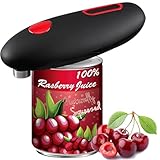 Electric Can Opener,Automatic Can Opener,Can Openers For Seniors,One Touch Automatic Operation,Magnetic Lid Holder & Smooth Edge Cutting,Works with All Standard Cans,Black