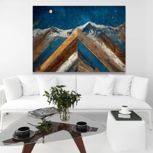 Toile paysage de montagne 50x75cm pour décorer un mur vide