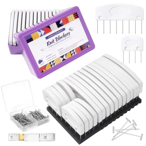 Uotey Knit Blocking Pins Kit, 20Pcs Knit Blockers...