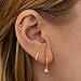 Gold Earrings Set for Women, 14K Gold Plated Stud and Cartilage Earring Sets for Multiple Piercing, Hypoallergenic Stackable Small Gold Huggie Hoop Earrings for Women Jewelry