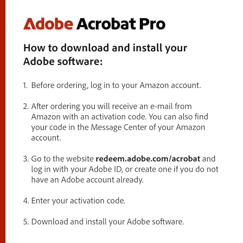 Image of Adobe Acrobat Pro | PDF Software | Convert, Edit, Covert, Sign | 12-Month Subscription | PC /Mac | Email Delivery