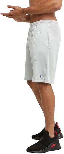 Miniatura 7 de Champion Pantalones cortos de malla con bolsillos para hombre gris (Athletic Gray), Negro, Gris grafito, Azul marino/flor y brillo, Carmesí, Azul