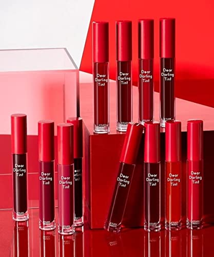 Image of ETUDE Dear Darling Water Gel Tint For Eyes, Luminous Lips & Cheeks| Long Lasting, Waterproof, Smudgeproof|Korean Makeup|Pk002, Pink Red-5G